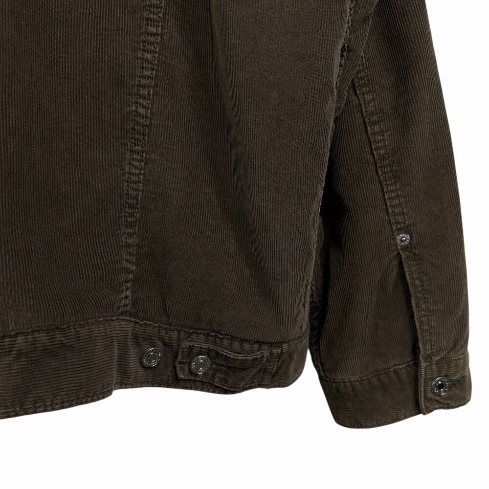 Vintage GAP Sherpa Lined Corduroy Trucker Jacket Brown Men’s XXL Y2K Retro 90s - Picture 7 of 8